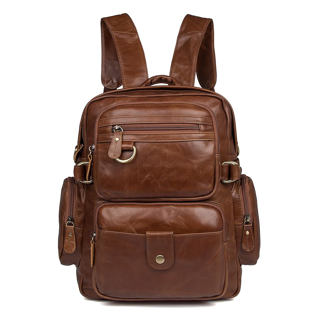 7042B Cowboy Vintage Leather Men's Travel bag Backpack Bookbag